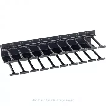 TRITON RAB-VP-H10-X1 Vertikales Kabelmanagement-Panel 10U, Doppelreihen-Kamm, Schwarz