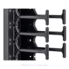 TRITON RAB-VP-H10-X1 Vertikales Kabelmanagement-Panel 10U, Doppelreihen-Kamm, Schwarz