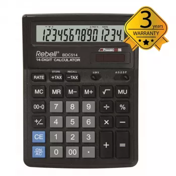 Rebell BDC514 Tischrechner, 14-stellig
