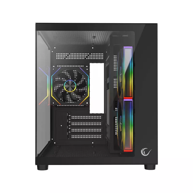 Rampage LUMID PC-Gehäuse M-ATX 3x Lüfter ARGB schwarz