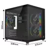 Rampage LUMID PC-Gehäuse M-ATX 3x Lüfter ARGB schwarz
