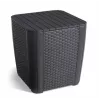 KETER Gartentisch/Aufbewahrungsbox Luzon Flat Wicker, grau