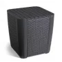 KETER Gartentisch/Aufbewahrungsbox Luzon Flat Wicker, grau