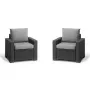 KETER Gartenstühle 2 Stk. California grau
