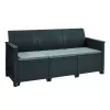 KETER Gartenmöbel-Set Elodie 5-Sitzer mit Tisch/Aufbewahrungsbox grau