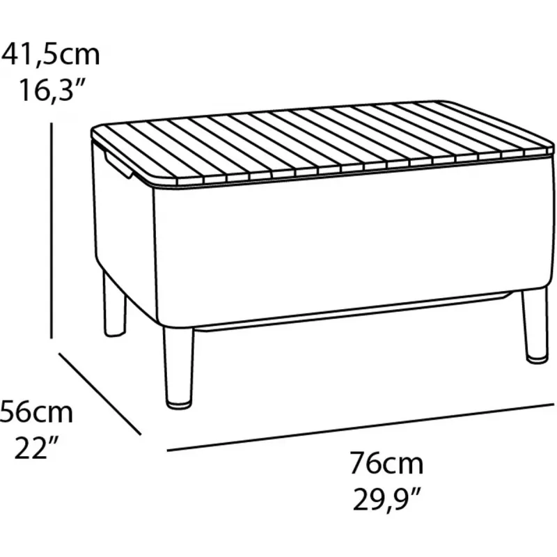 KETER Gartenmöbel-Set Salemo Balkon-Set braun