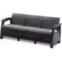 KETER Corfu Love Seat Max dreifache Garten-Sofa grau
