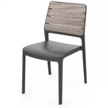 KETER Gartenstuhl Deco Porto Eschenholzton/Grau