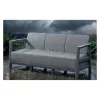 KETER Gartensofa Dreisitzer Scandi Linea 3-Sitzer Sofa hellgrau/dunkelstahlgrau
