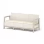 KETER Gartensofa Dreisitzer Scandi Linea 3-Sitzer Sofa Kieselgrau/Hellbeige