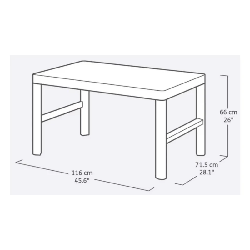 KETER Gartentisch Lyon Table Rezolith (2 Konfigurationen) beige