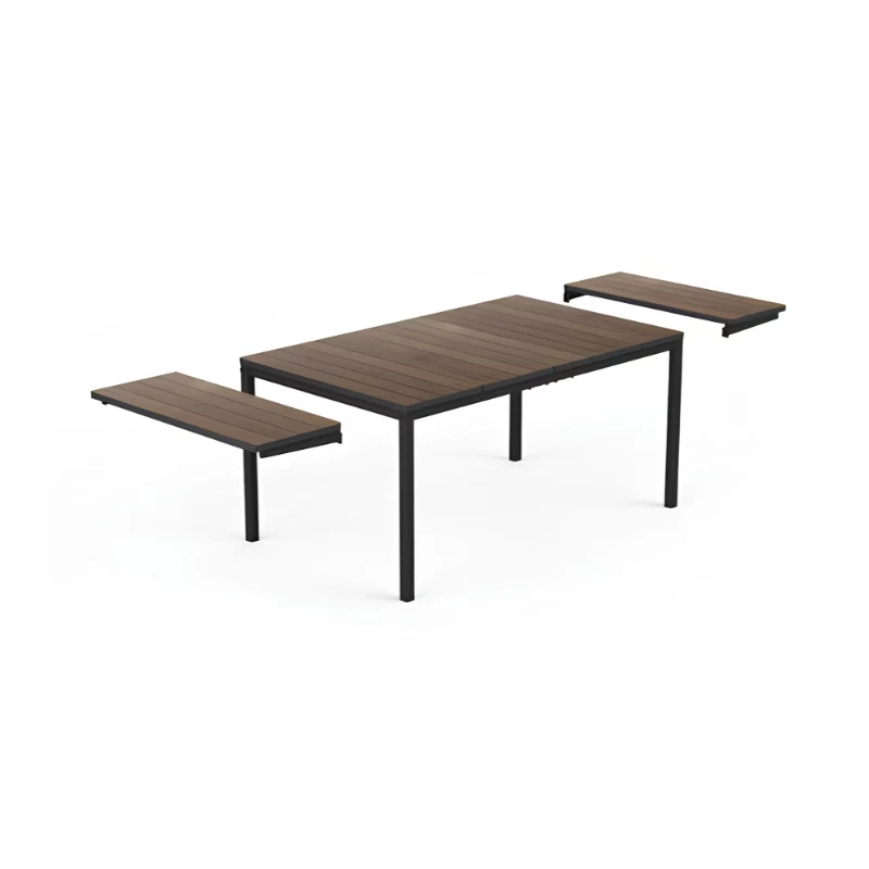 KETER Gartentisch ausziehbar Deco Porto Nova ausziehbar 160-240 walnuss/schwarz