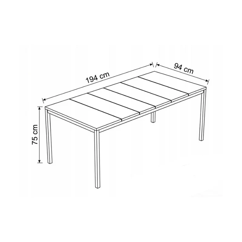 KETER Gartentisch Deco Porto Nova 200 Walnuss/Schwarz