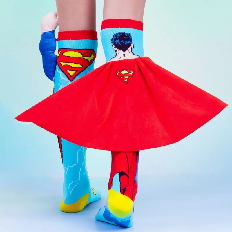 MADMIA Kinder Kniestrümpfe Socken Superman Umhang Arm 3D DC Comics / Ms001