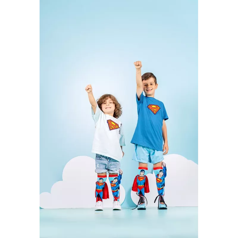 MADMIA Kinder Kniestrümpfe Socken Superman Umhang Arm 3D DC Comics / Ms001