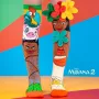 MADMIA Kinder Kniestrümpfe Socken Vaiana Moana 2 Blumen 3D Maui Disney / Md026