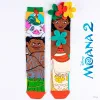 MADMIA Kinder Kniestrümpfe Socken Vaiana Moana 2 Blumen 3D Maui Disney / Md026