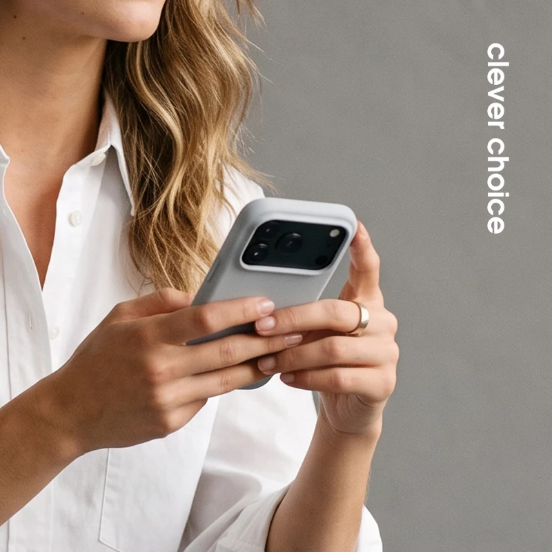 Crong Color Cover Magnetic - MagSafe-Hülle iPhone 18 Pro / 17 Pro (grau)