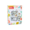 LEAN TOYS Traumküche für Kinder mit Licht, Geräuschen, Dampf und Zubehör, Grau
