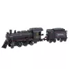 LEAN TOYS Klassische elektrische Eisenbahn mit Fernbedienung, Lichtern, Geräuschen und Rauch