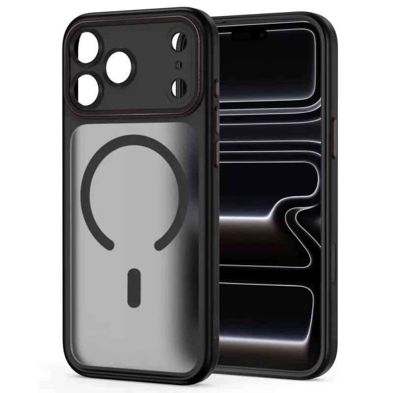 TECH-PROTECT MAGCAM MAGSAFE IPHONE 17 PRO MAX / 18 PRO MAX MATT SCHWARZ/ROT