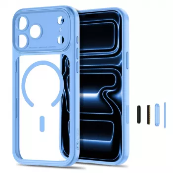 TECH-PROTECT MAGPEAK MAGSAFE CC IPHONE 17 PRO / 18 PRO HELLBLAU/TRANSPARENT
