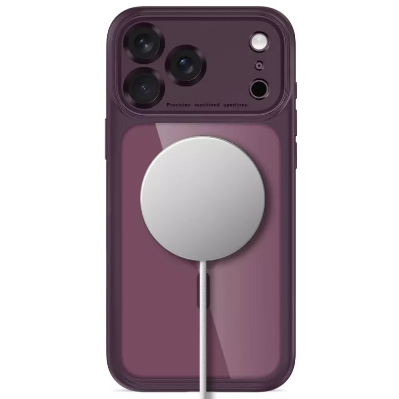 TECH-PROTECT MAGPEAK MAGSAFE CC IPHONE 17 PRO / 18 PRO DARK CHERRY/CLEAR