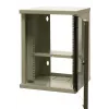 EMITER EM/SOHO-9U 10 inch 9U Wandmontage-Netzwerkschrank mit Glastür, 325×330×445 mm, Schwarz