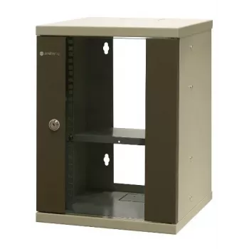 EMITER EM/SOHO-9U 10 inch 9U Wandmontage-Netzwerkschrank mit Glastür, 325×330×445 mm, Schwarz