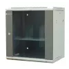EMITER EM/AP6412 12U Wandmontage-Netzwerkschrank 600x450x635mm Glasfront Schwarz