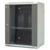 EMITERNET EM/AP6415 15U Wandmontage-Netzwerkschrank mit gehärteter Glastür, 600x450x770 mm, Schwarz