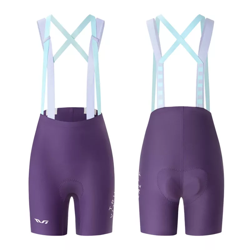 Rockbros YDDK017-1 TVI Damen-Radhose mit Trägern und Polster L – lila