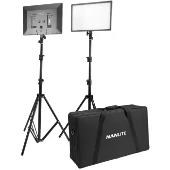 Nanlite LUMIPAD 25 2KIT Bi-Color LED-Panel-Kit mit Stativen und Tasche