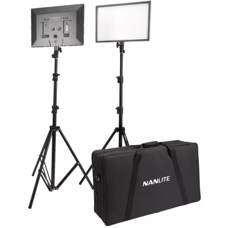 Nanlite LUMIPAD 25 2KIT Bi-Color LED-Panel-Kit mit Stativen und Tasche