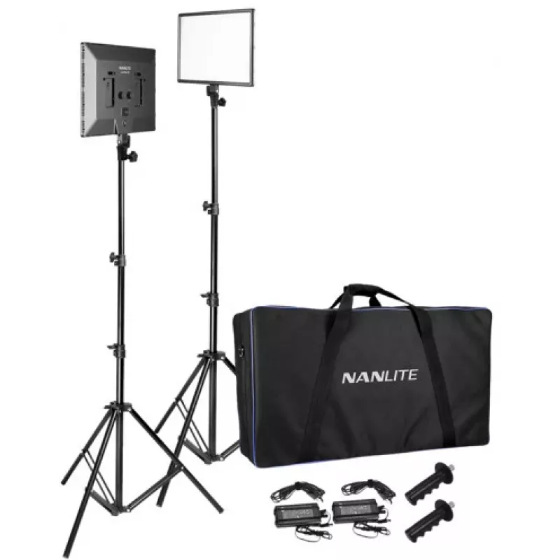Nanlite LUMIPAD 25 2KIT Bi-Color LED-Panel-Kit mit Stativen und Tasche