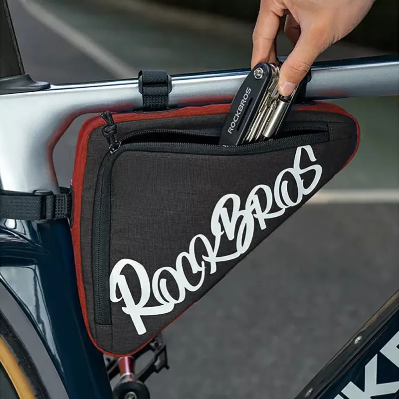 Rockbros G002 Flash Journey Fahrradtasche für Dreiecksrahmen 1,4 l – rot