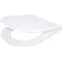 DEANTE CGN_6SOZ Schlanker Toilettensitz mit Soft-Close und Quick-Release, D-Form, Weiß
