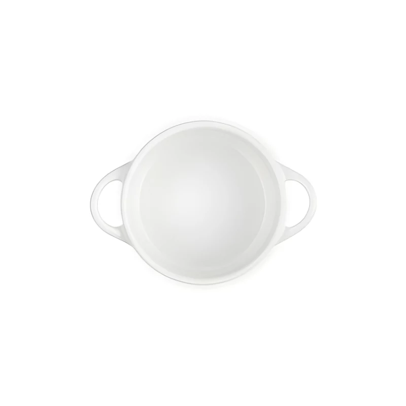 LE CREUSET Mini Cocotte Steingutform Ø10cm weiß