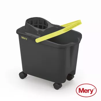 MERY Eimer 14L mit Aufsteckrädern grau