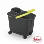MERY Eimer 14L mit Aufsteckrädern grau