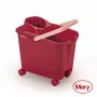 MERY Eimer 14L mit Aufsteckrädern rot