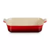 LE CREUSET Rechteckige Auflaufform Heritage Steingut 32x24cm / 4L rot