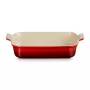 LE CREUSET Rechteckige Auflaufform Heritage Steingut 32x24cm / 4L rot