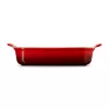 LE CREUSET Rechteckige Auflaufform Heritage Steingut 32x24cm / 4L rot