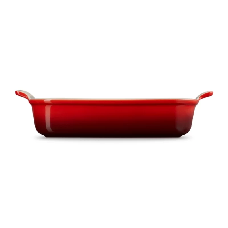 LE CREUSET Rechteckige Auflaufform Heritage Steingut 32x24cm / 4L rot