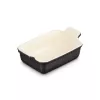 Le Creuset Rechteckige Heritage Stoneware 19x14cm / 1,1L schwarz