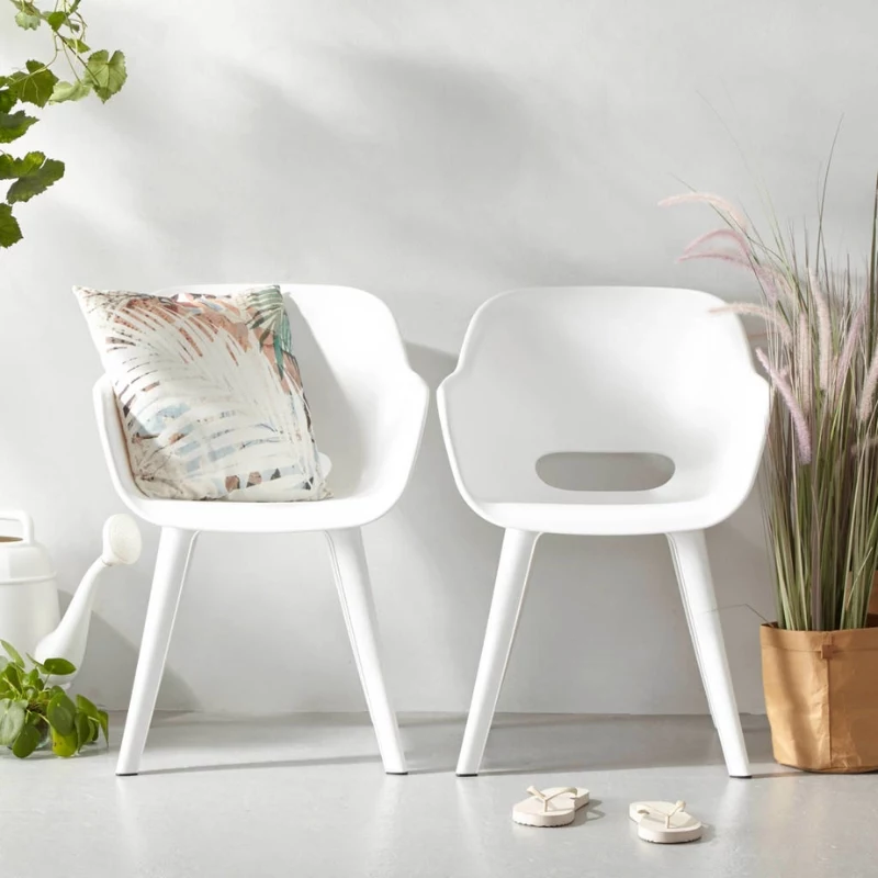 KETER Gartenstühle 2 Stk. Akola weiß