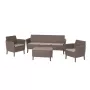 KETER Gartenmöbel-Set Salemo 3-Sitzer-Set beige