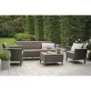 KETER Gartenmöbel-Set Salemo 3-Sitzer-Set beige