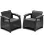 KETER Gartenstühle Corfu Duo Set grau